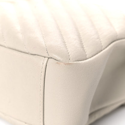 Saint Laurent Sheepskin Matelasse Chevron Monogram Medium College Bag Crema Soft 11 of 22