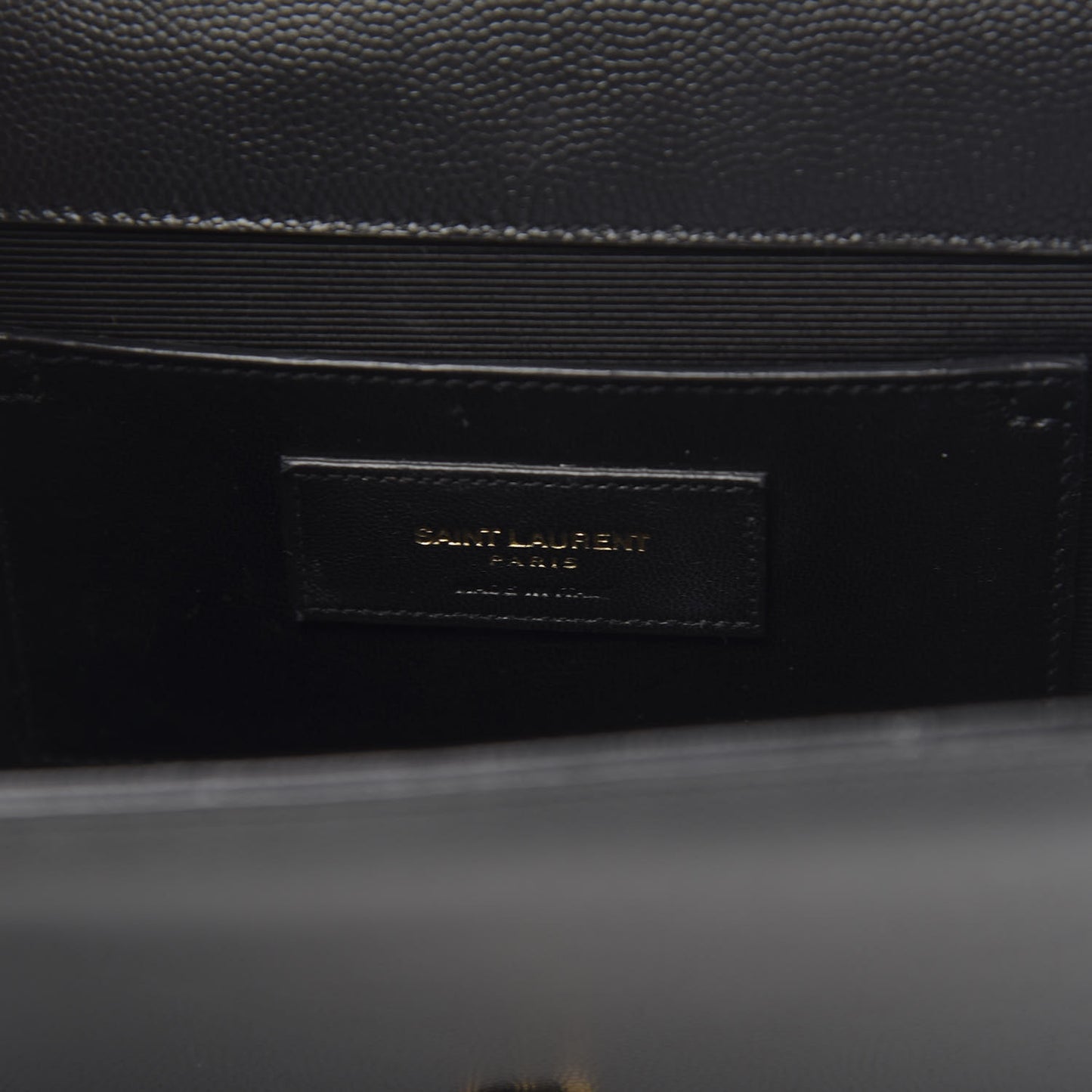 Grain De Poudre Medium Classic Monogram Kate Satchel Black