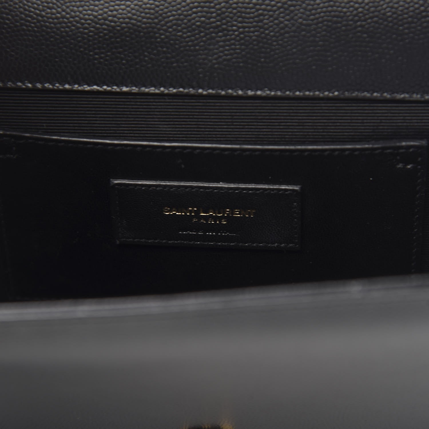 Saint Laurent Grain De Poudre Medium Classic Monogram Kate Satchel Black 6 of 9