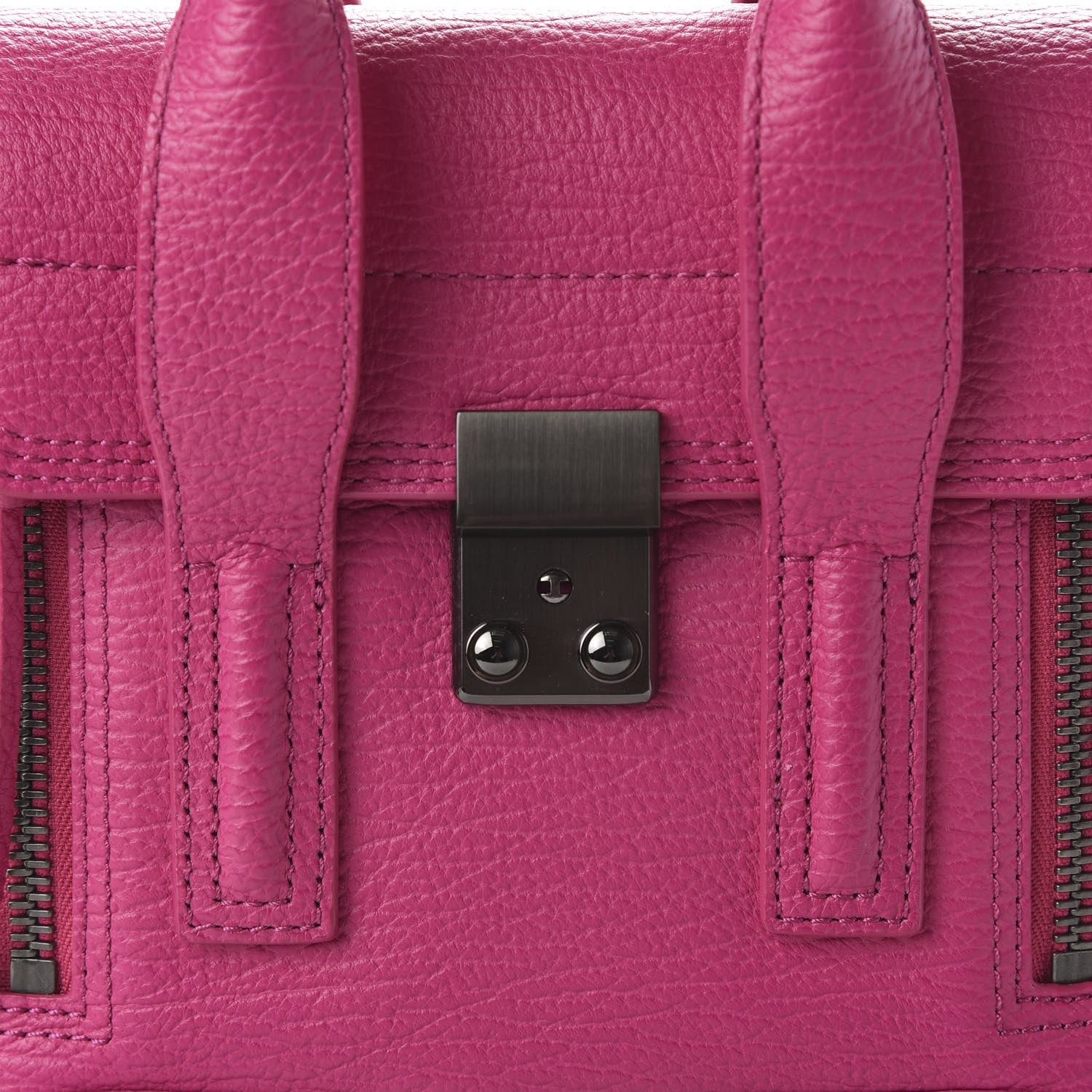 3.1 Phillip Lim 3.1 Textured Calfskin Mini Pashli Satchel Bright Fuchsia 9 of 9