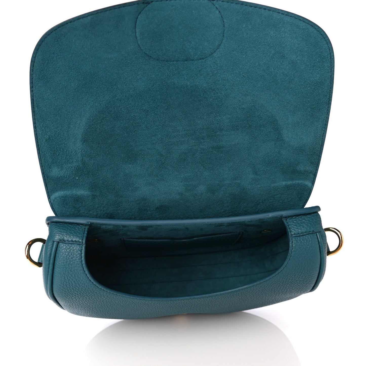 Grained Calfskin Medium Bobby Flap Steel Blue