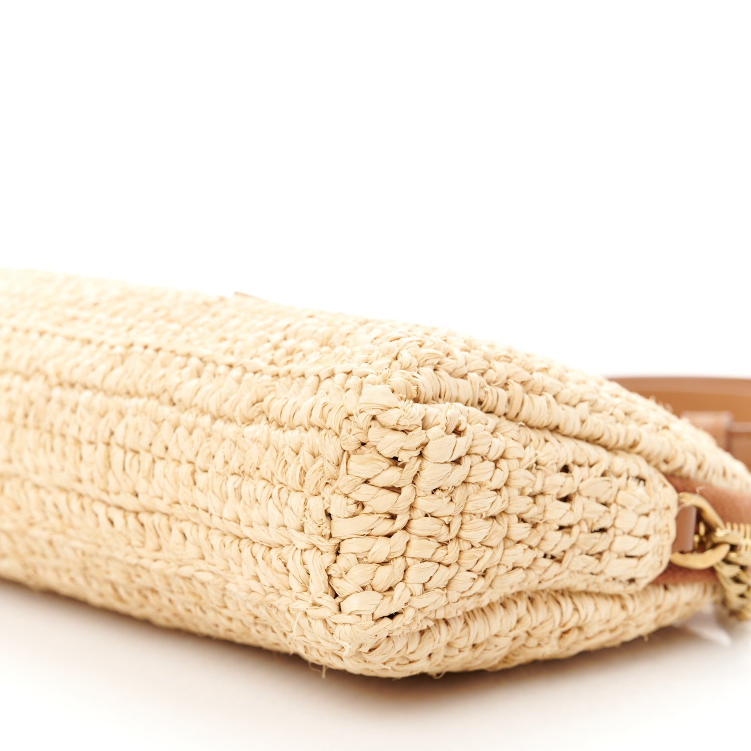 Saint Laurent Raffia Calfskin Gaby Crossbody Bag Natural Brick 10 of 10