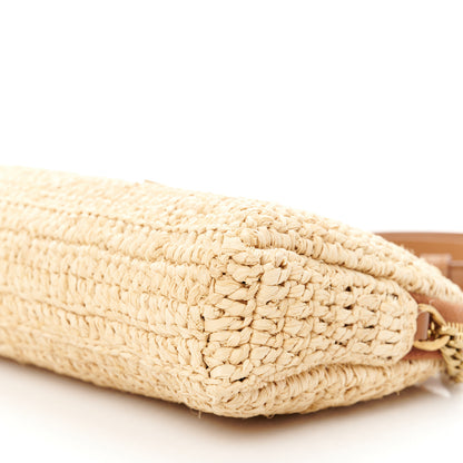 Saint Laurent Raffia Calfskin Gaby Crossbody Bag Natural Brick 10 of 10