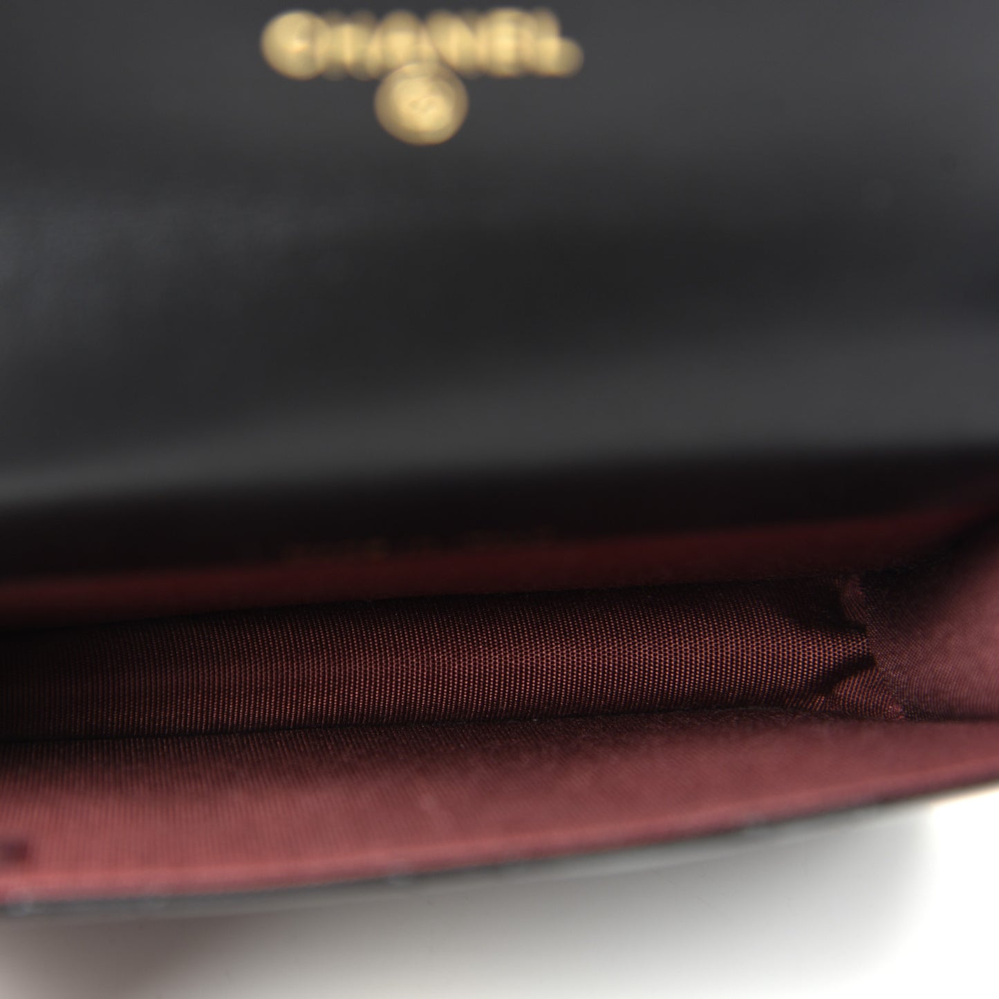 Calfskin Quilted Perfect Fit Coin Purse With Chain Black