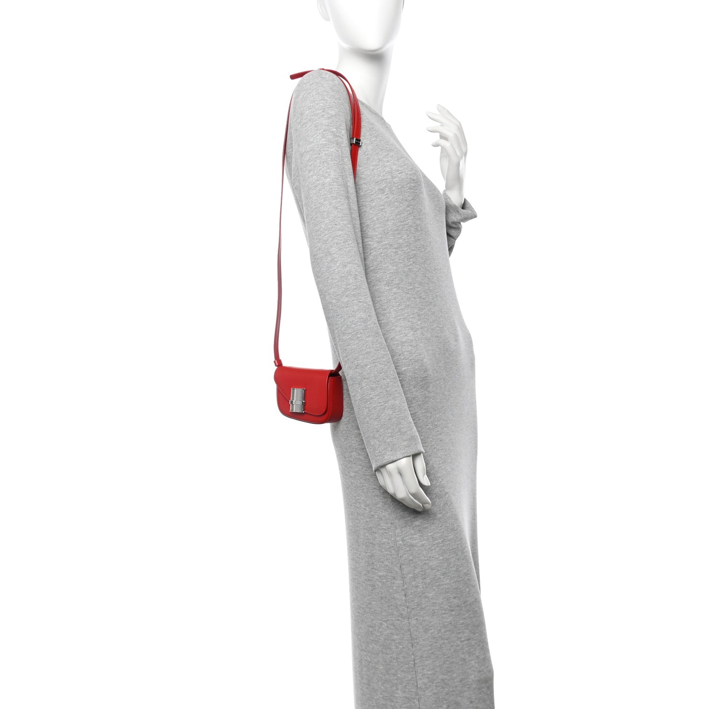 Dappled Calfskin XS Fiamma Crossbody Flame Red