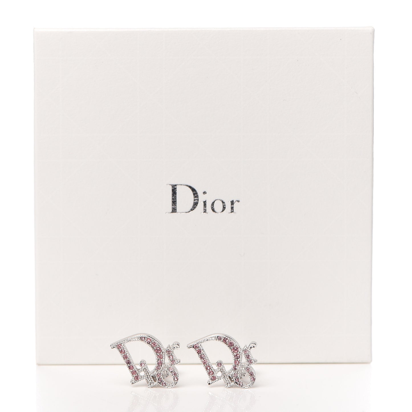Crystal Logo Clip On Earrings Rose