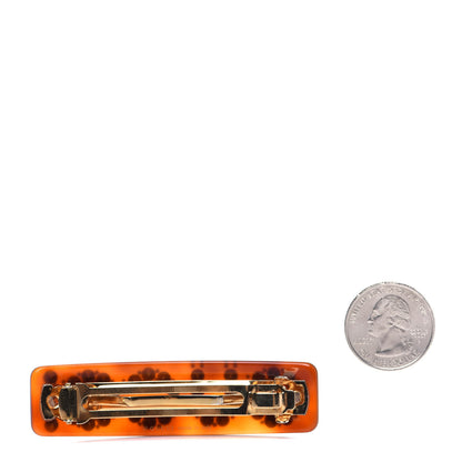 Gucci Resin Crystal Single Hair Barrette Tortoiseshell 2 of 6