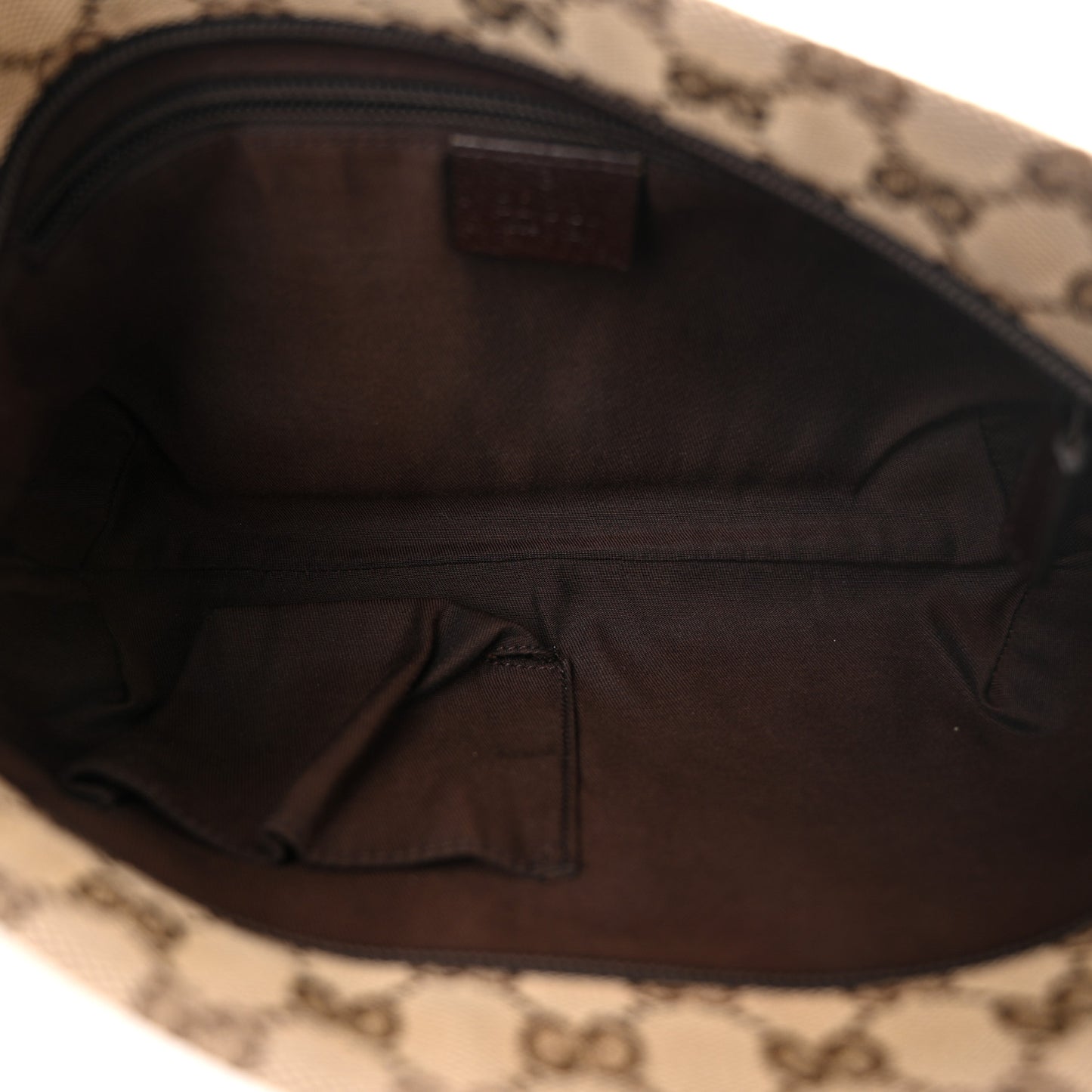 Monogram Web Small Flat Messenger Crossbody Dark Brown