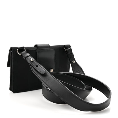 Fendi Recycled Nylon Vitello Grace Light Pequin Baguette Belt Pouch Black 3 of 12