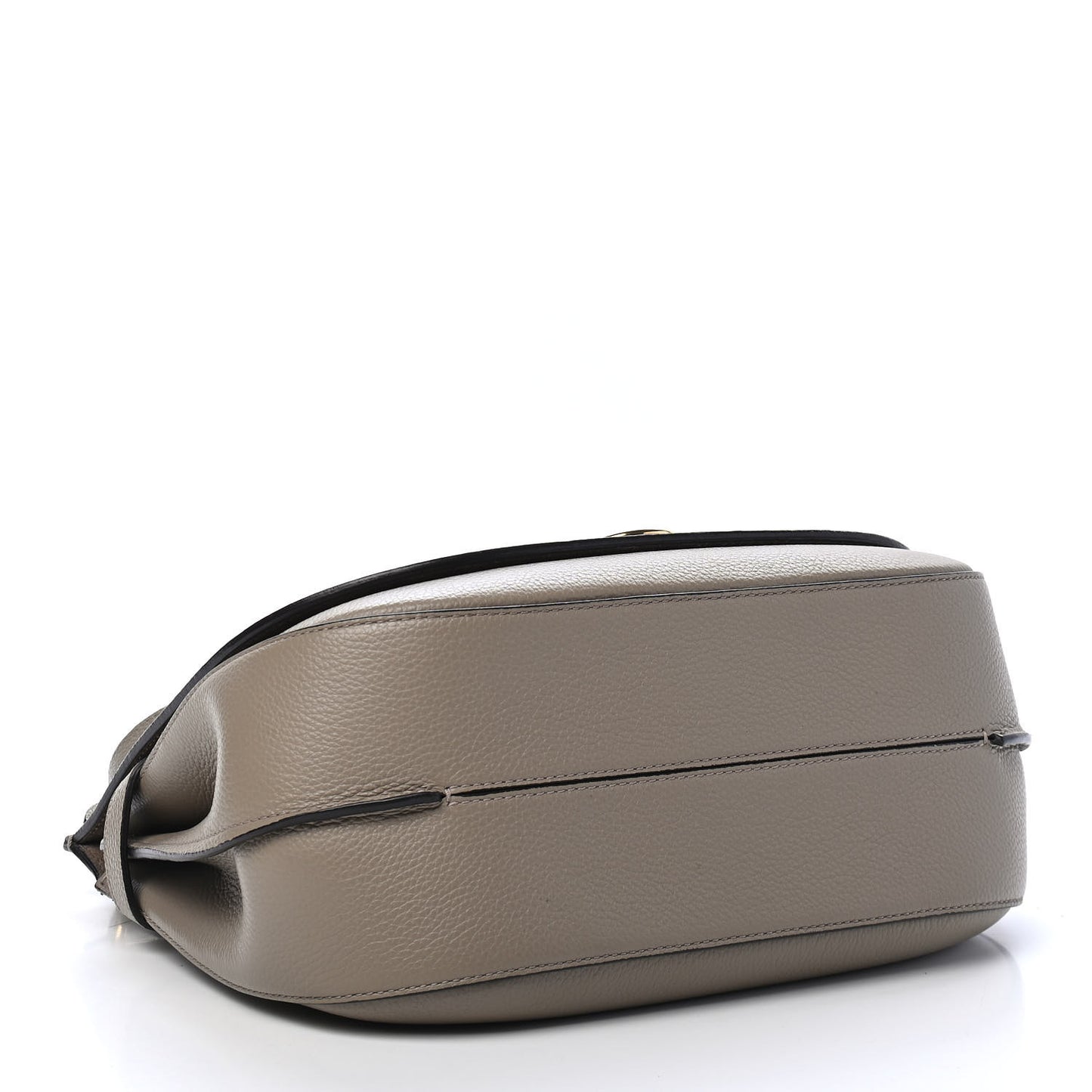 Small Classic Grain Calfskin Amberley Satchel Solid Grey