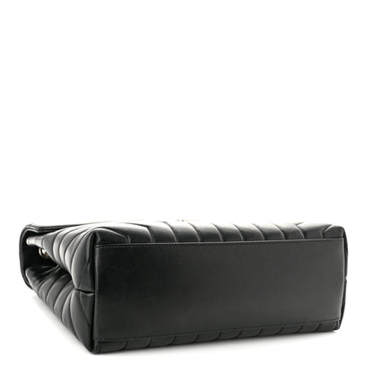 Saint Laurent Calfskin Y Quilted Monogram Medium Loulou Chain Satchel Black 4 of 11