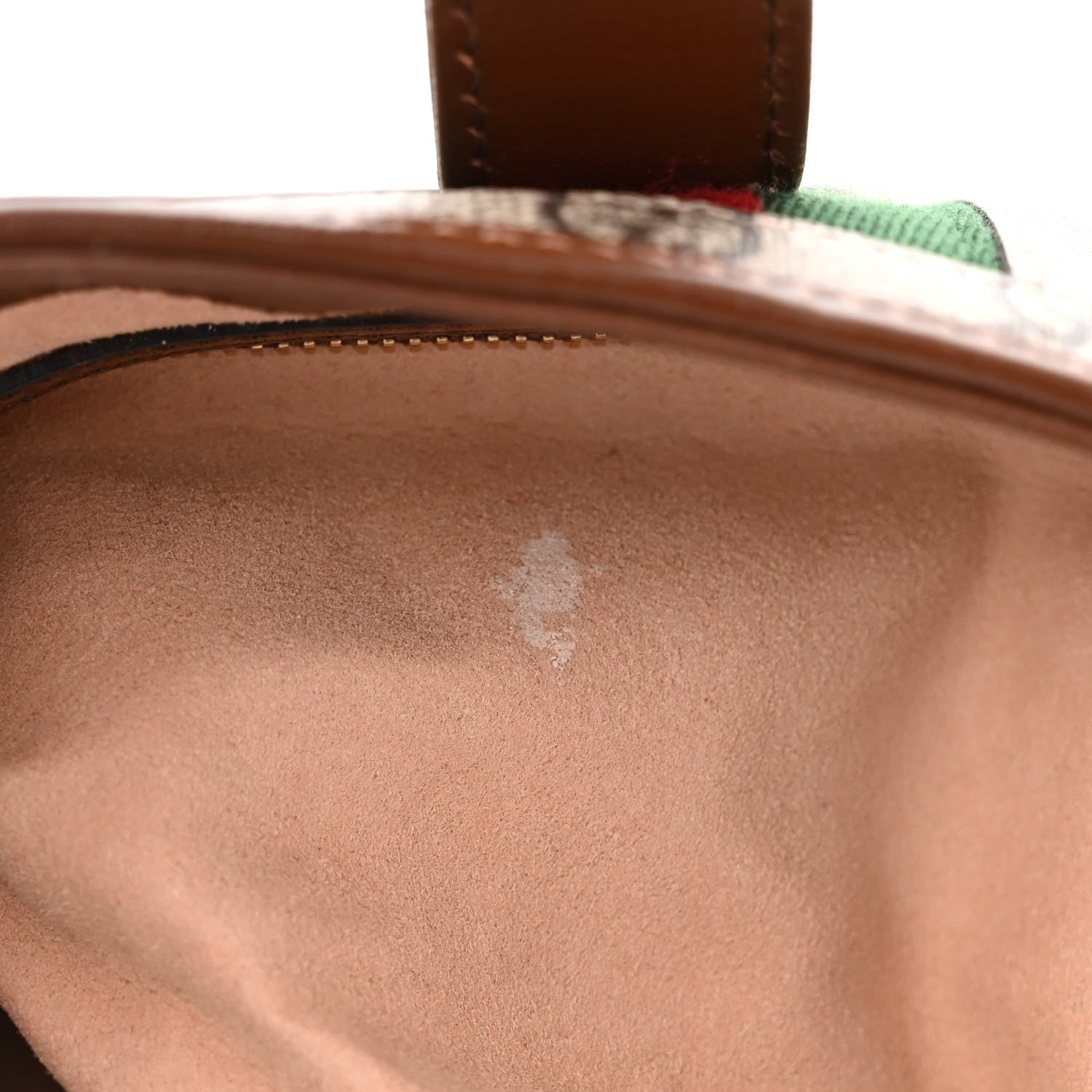 Gucci GG Supreme Monogram Azalea Calfskin Web Small Jackie 1961 Hobo Beige Ebony Brown Sugar 12 of 12