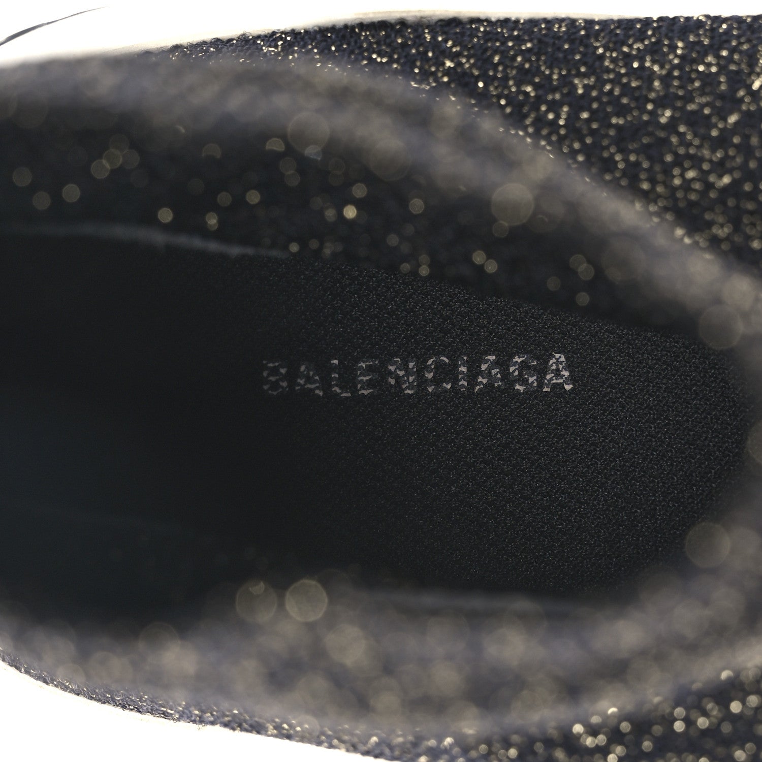 Balenciaga Metallic Knit Womens Speed Sneakers 41 Black Gold 9 of 11