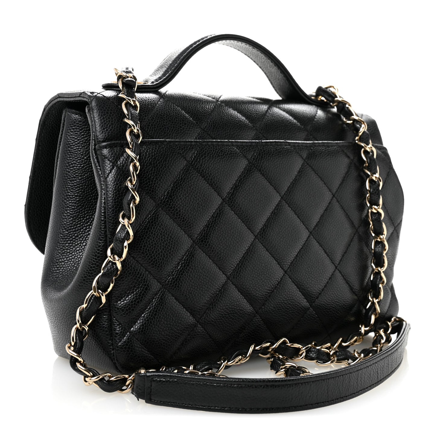 Caviar Quilted Medium Business Affinity Flap Black