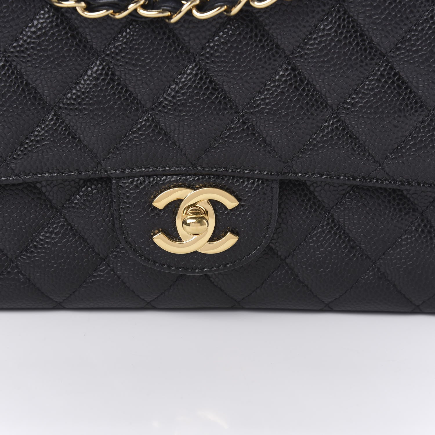 Chanel Caviar Quilted Medium Double Flap Black 10 of 11