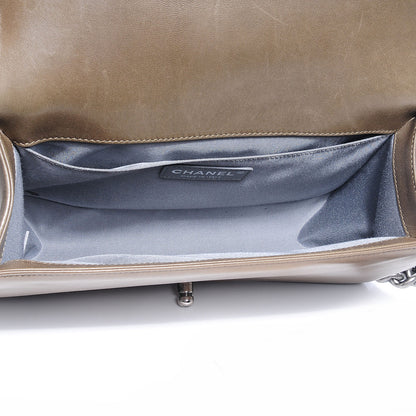 Chanel Lambskin Quilted Medium Boy Flap Khaki 6 of 7