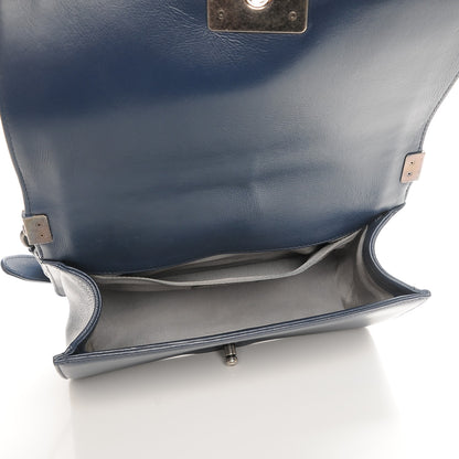 Chanel Calfskin Double Stitch Medium Boy Flap Navy Blue 5 of 7
