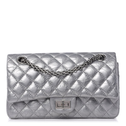 Chanel Metallic Aged Calfskin 2.55 Reissue 225 Flap Silver 1 of 8