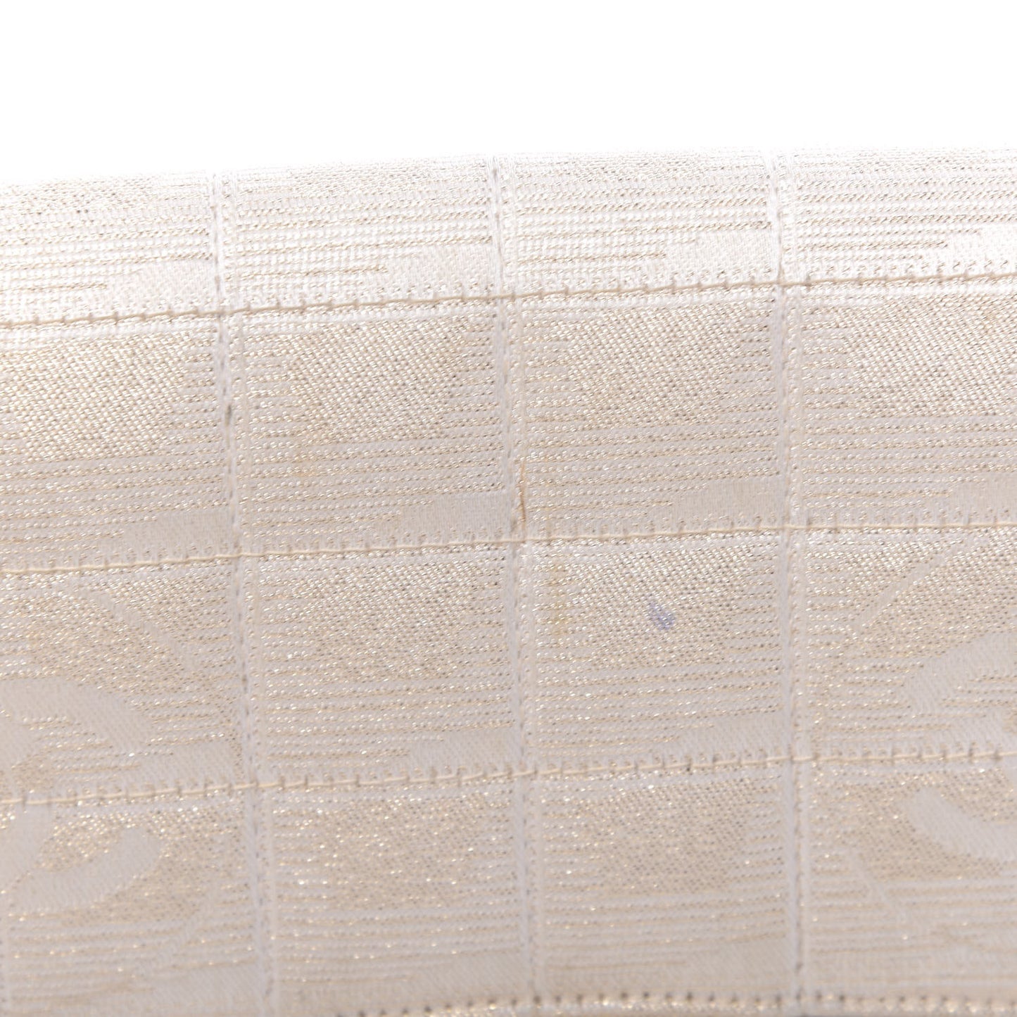 Metallic Nylon Medium Travel Flap Light Beige