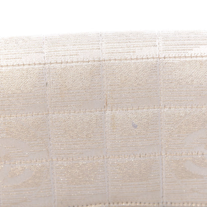 Chanel Metallic Nylon Medium Travel Flap Light Beige 9 of 16