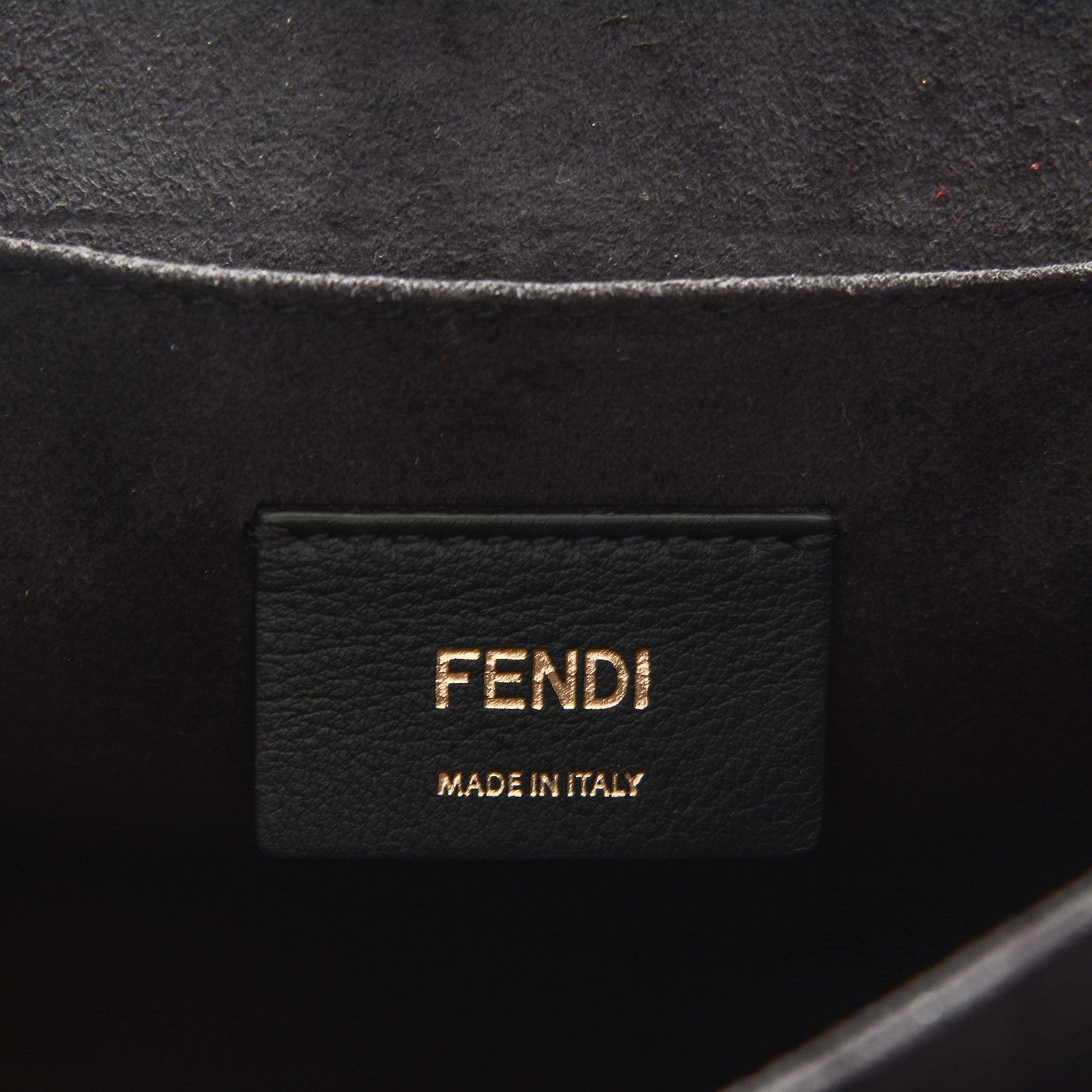 Fendi Vitello Liberty Scalloped Studded Kan I Shoulder Bag Black 6 of 7