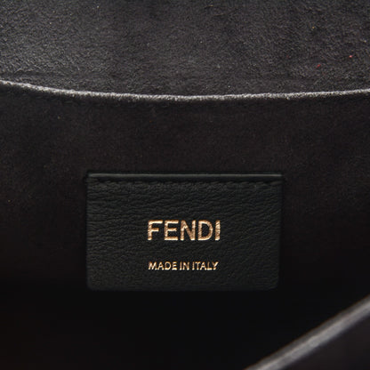 Fendi Vitello Liberty Scalloped Studded Kan I Shoulder Bag Black 6 of 7