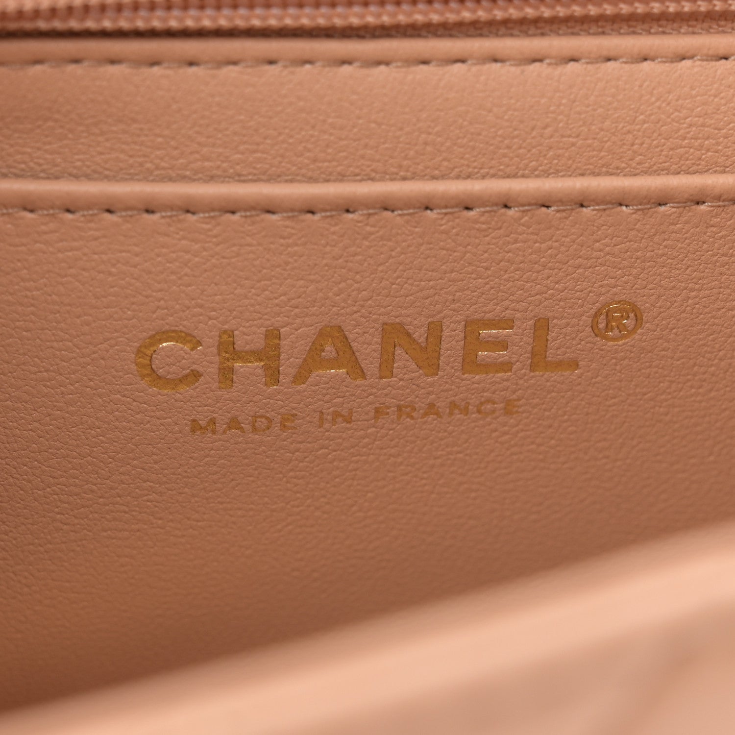 Chanel Lambskin Quilted Mini Top Handle Rectangular Flap Beige 6 of 11