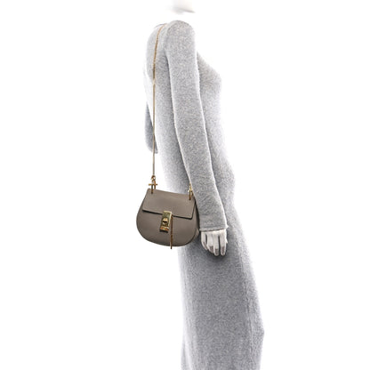 Chloe Grained Lambskin Mini Drew Shoulder Bag Motty Grey 2 of 12