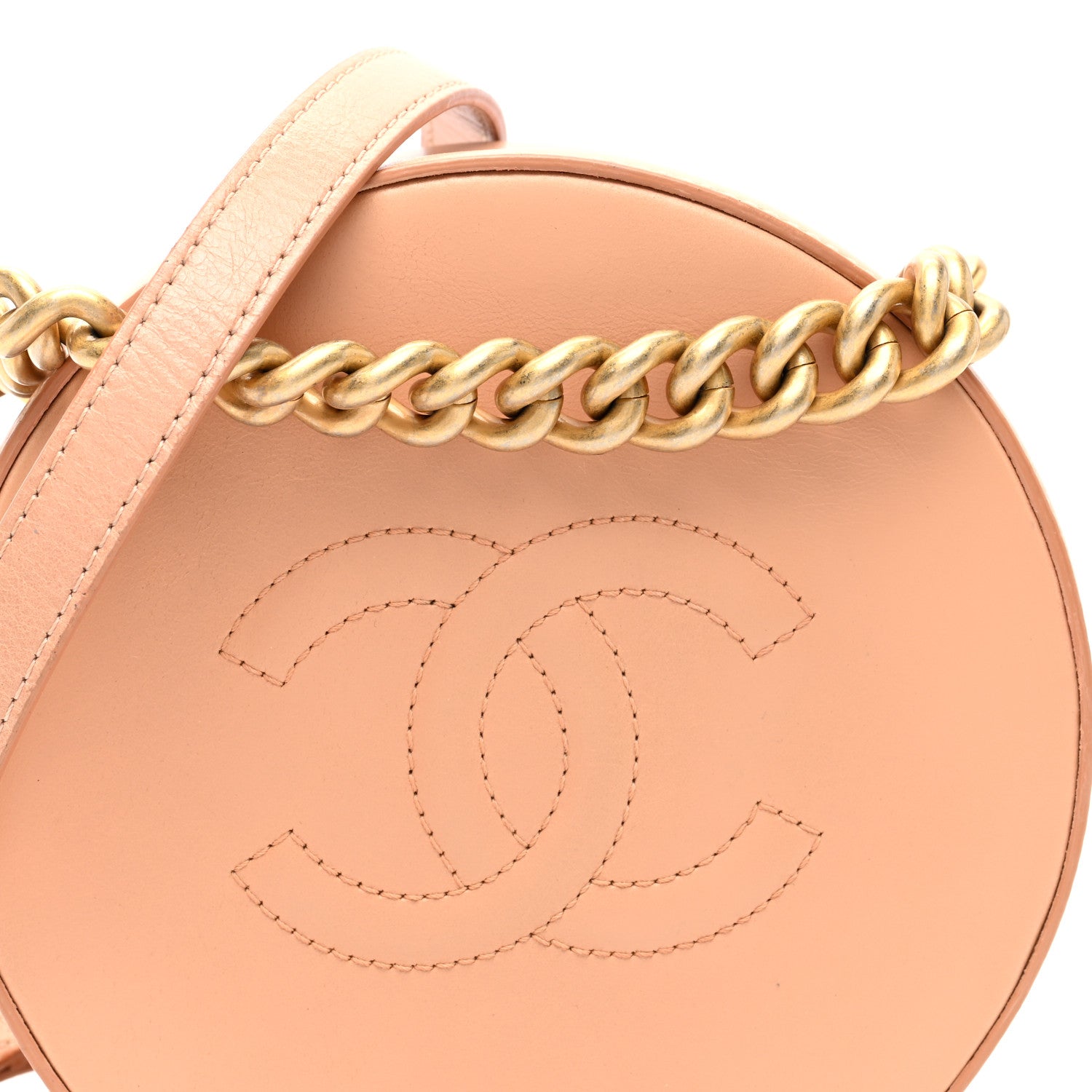 Chanel Glazed Calfskin Round As Earth Evening Bag Beige 8 of 11