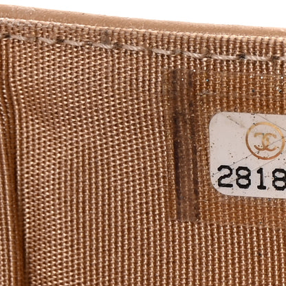 Chanel Caviar Quilted Compact Boy Flap Wallet Beige 7 of 7
