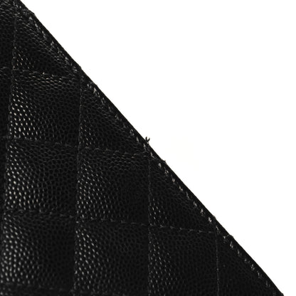 Saint Laurent Grain De Poudre Textured Mixed Matelasse Triquilt Medium Monogram Satchel Black 10 of 11