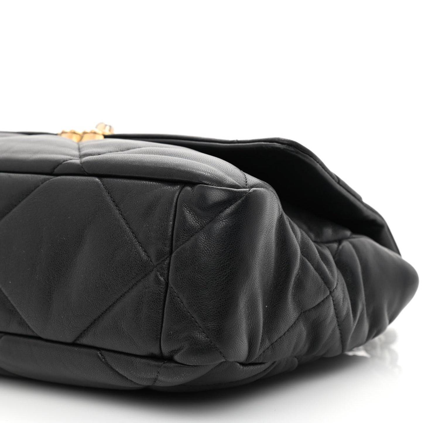 Lambskin Quilted Large Chanel 19 Flap Black