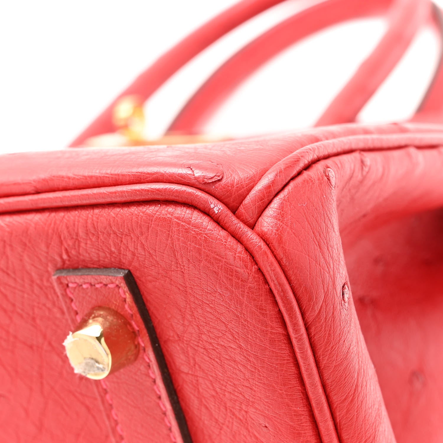 Hermes Ostrich Birkin 30 Rouge Vif 13 of 14