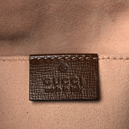 Gucci Monogram Textured Calfskin Horsebit 1955 Drawstring Bucket Bag Beige Brown Sugar 6 of 11