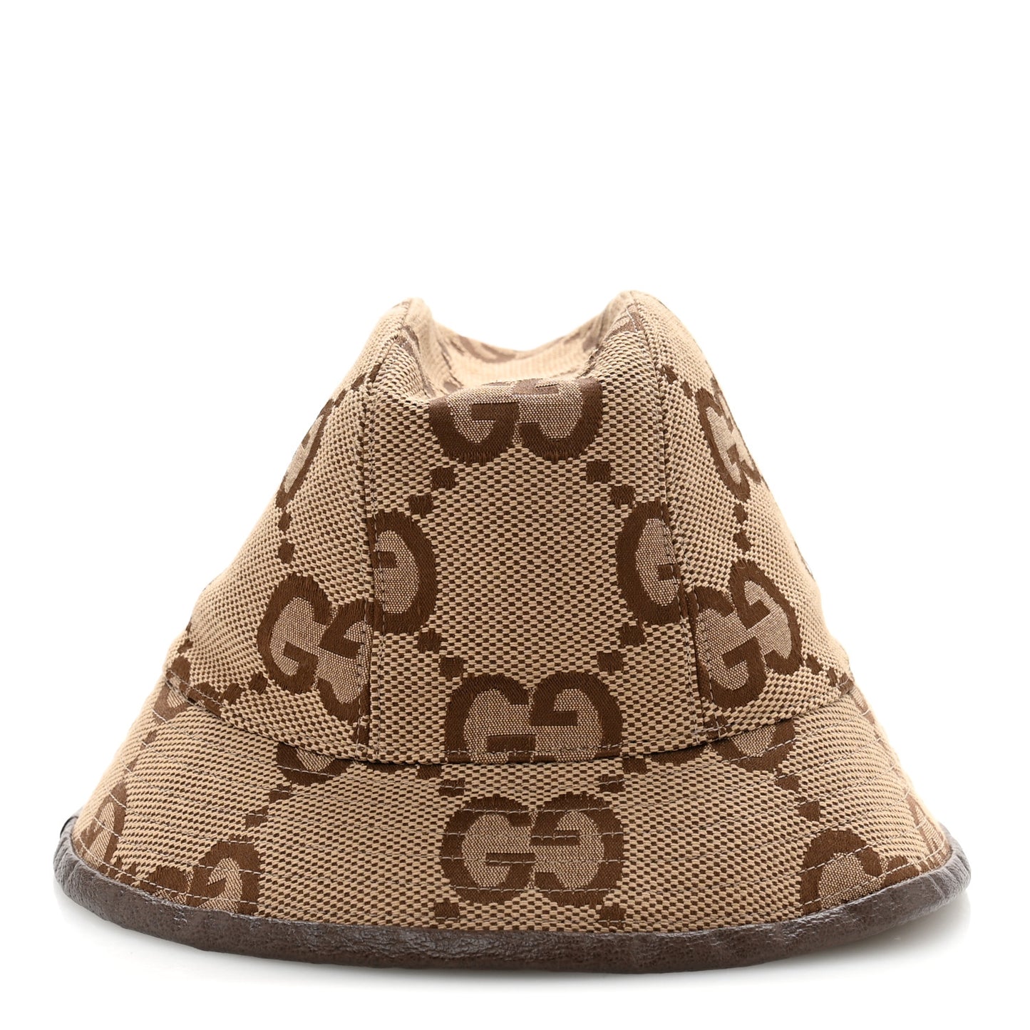 Monogram Jumbo GG Bucket Hat L Camel Ebony New Acero