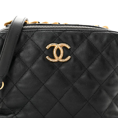 Chanel Calfskin Quilted Mini Bowling Bag Black 8 of 10