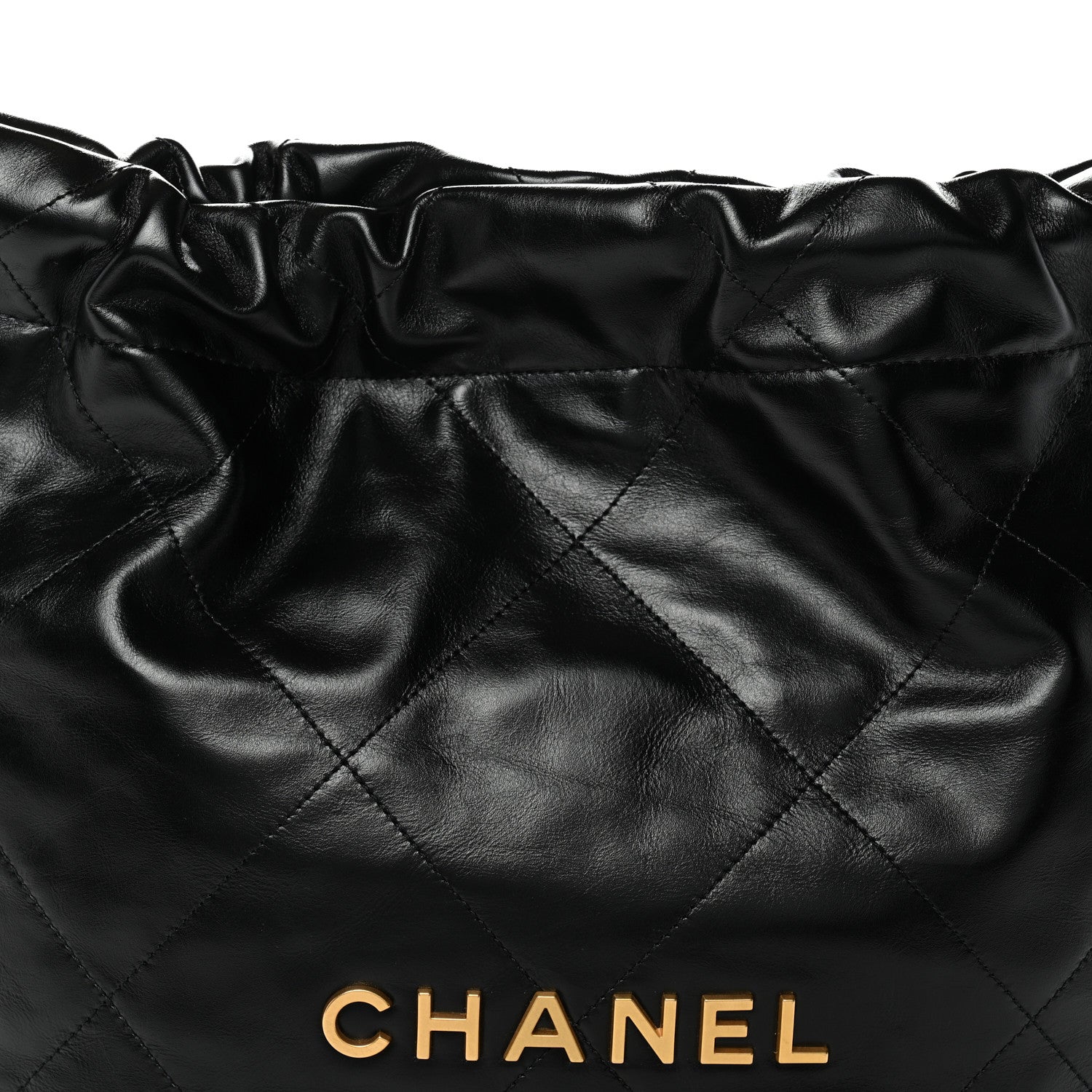 Chanel Shiny Calfskin Quilted Small Chanel 22 Black 9 of 11