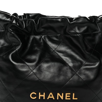 Chanel Shiny Calfskin Quilted Small Chanel 22 Black 9 of 11