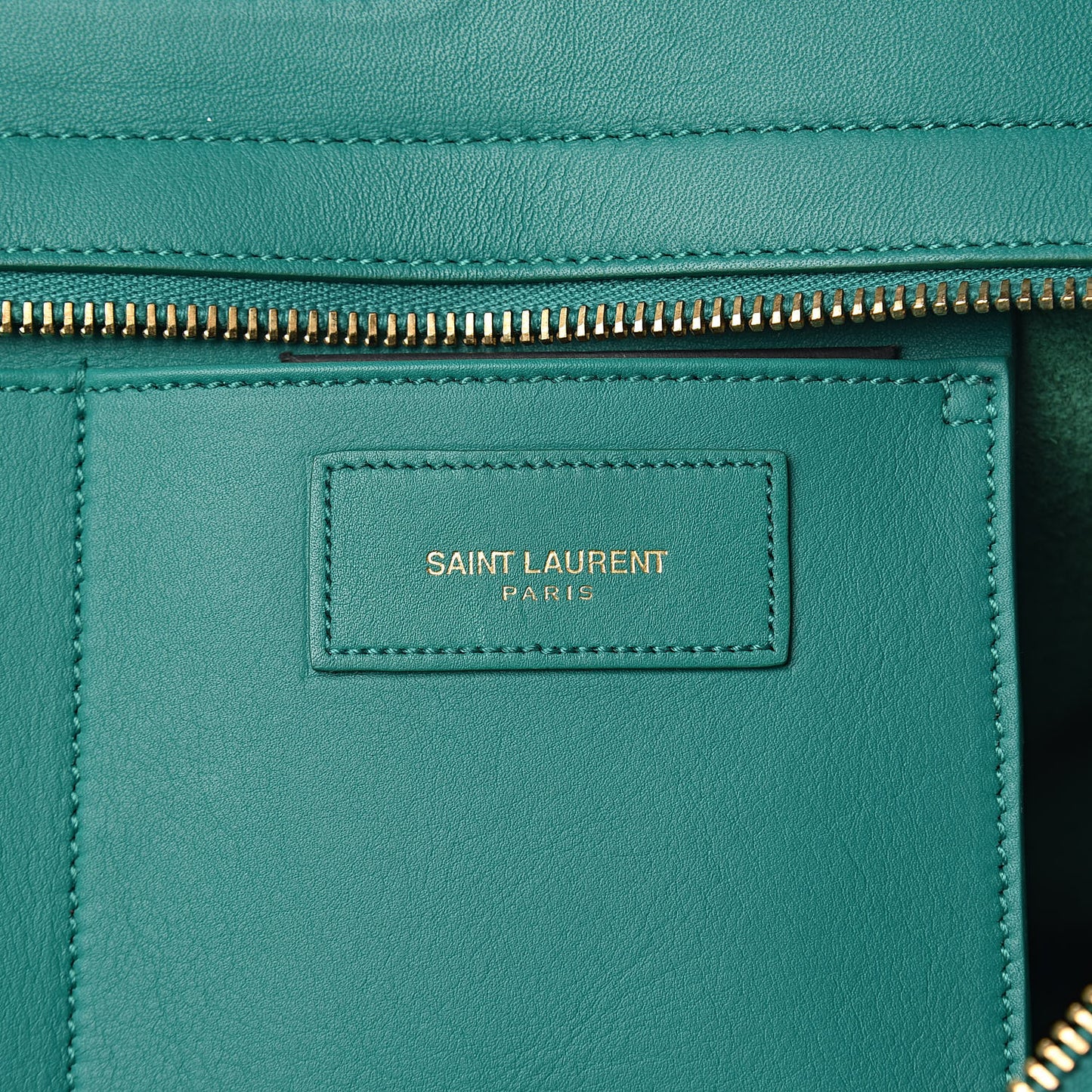 Calfskin Small Classic Y Cabas Green