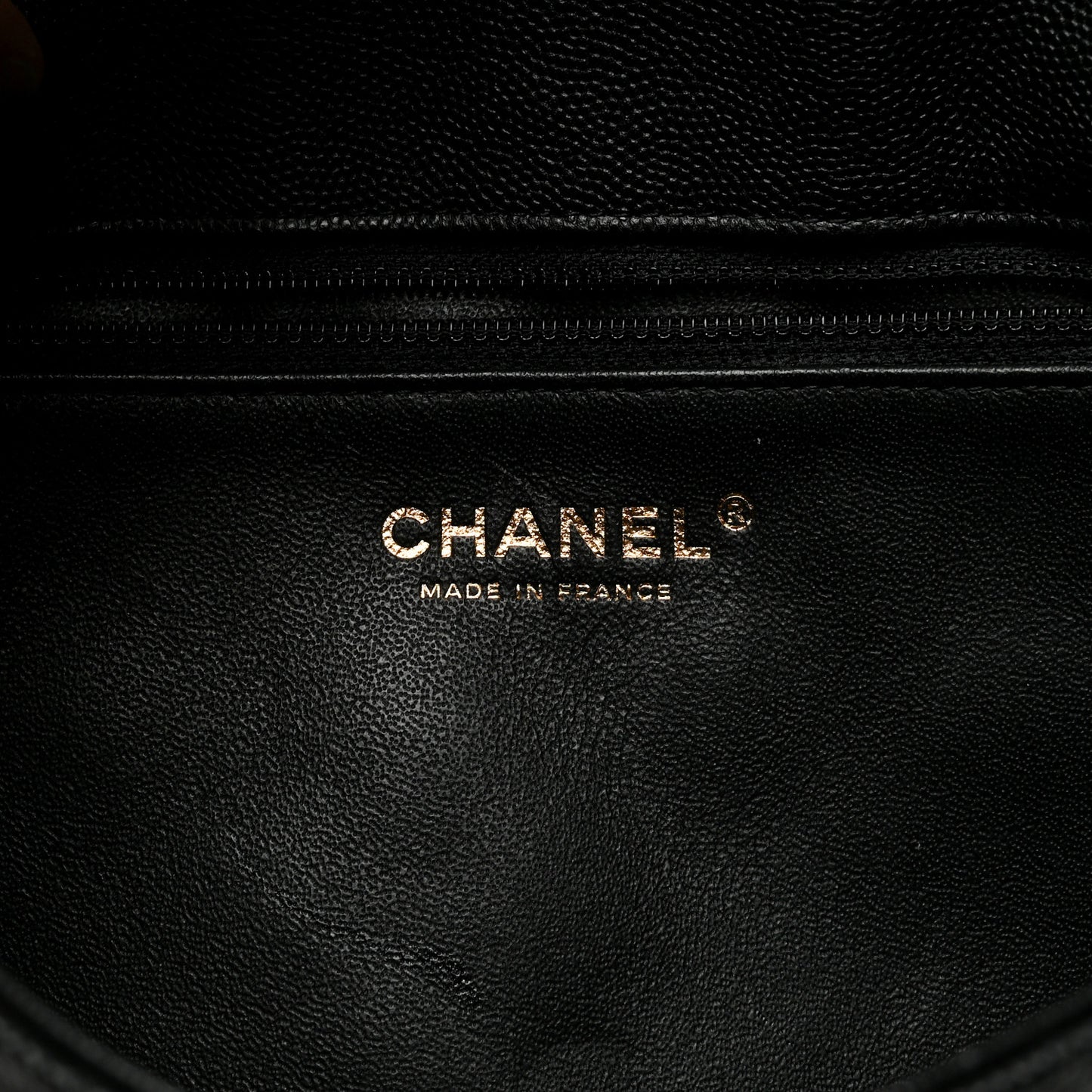 Caviar Quilted Flap Clutch Black