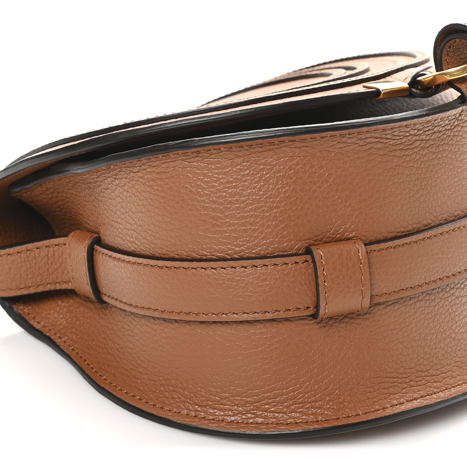 Chloe Calfskin Mini Marcie Round Crossbody Bag Tan 7 of 8
