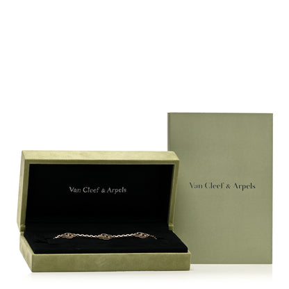 Van Cleef & Arpels 18K Yellow Gold 5 Motifs Guilloche Vintage Alhambra Bracelet 5 of 5