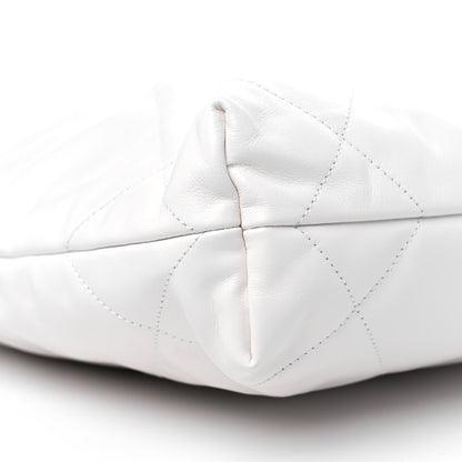 Chanel Shiny Calfskin Quilted Small Chanel 22 White 9 of 11
