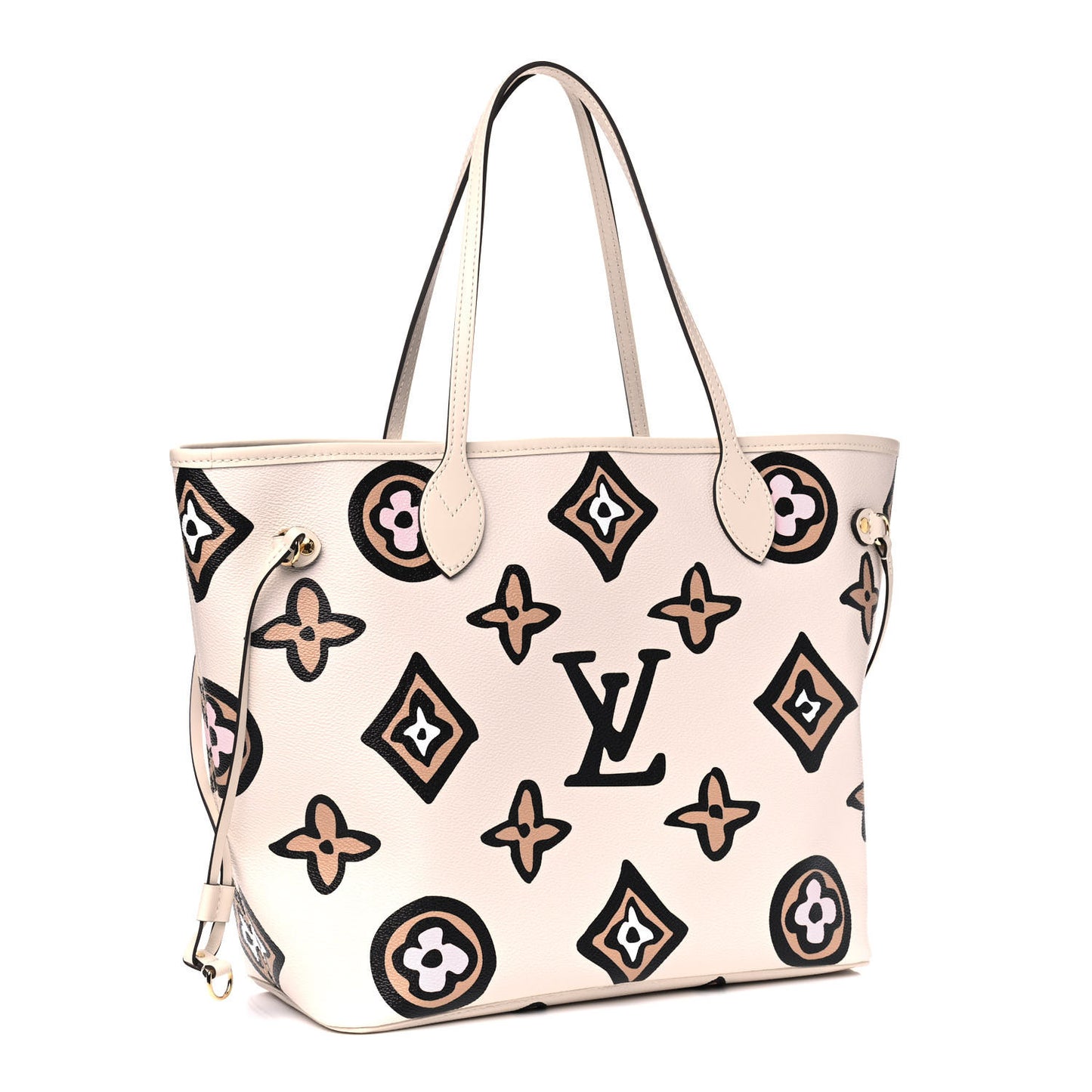 Monogram Giant Wild At Heart Neverfull MM Creme