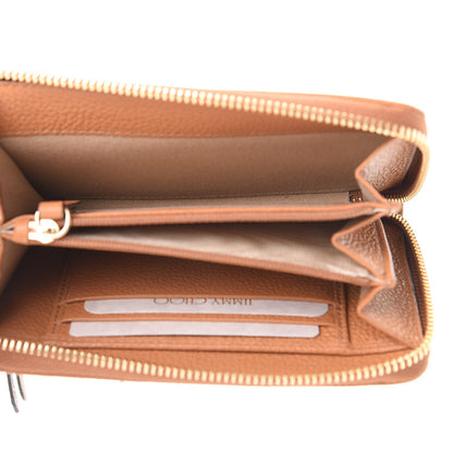 Jimmy Choo Grainy Calfskin Christy Zip Around Wallet Tan 5 of 8