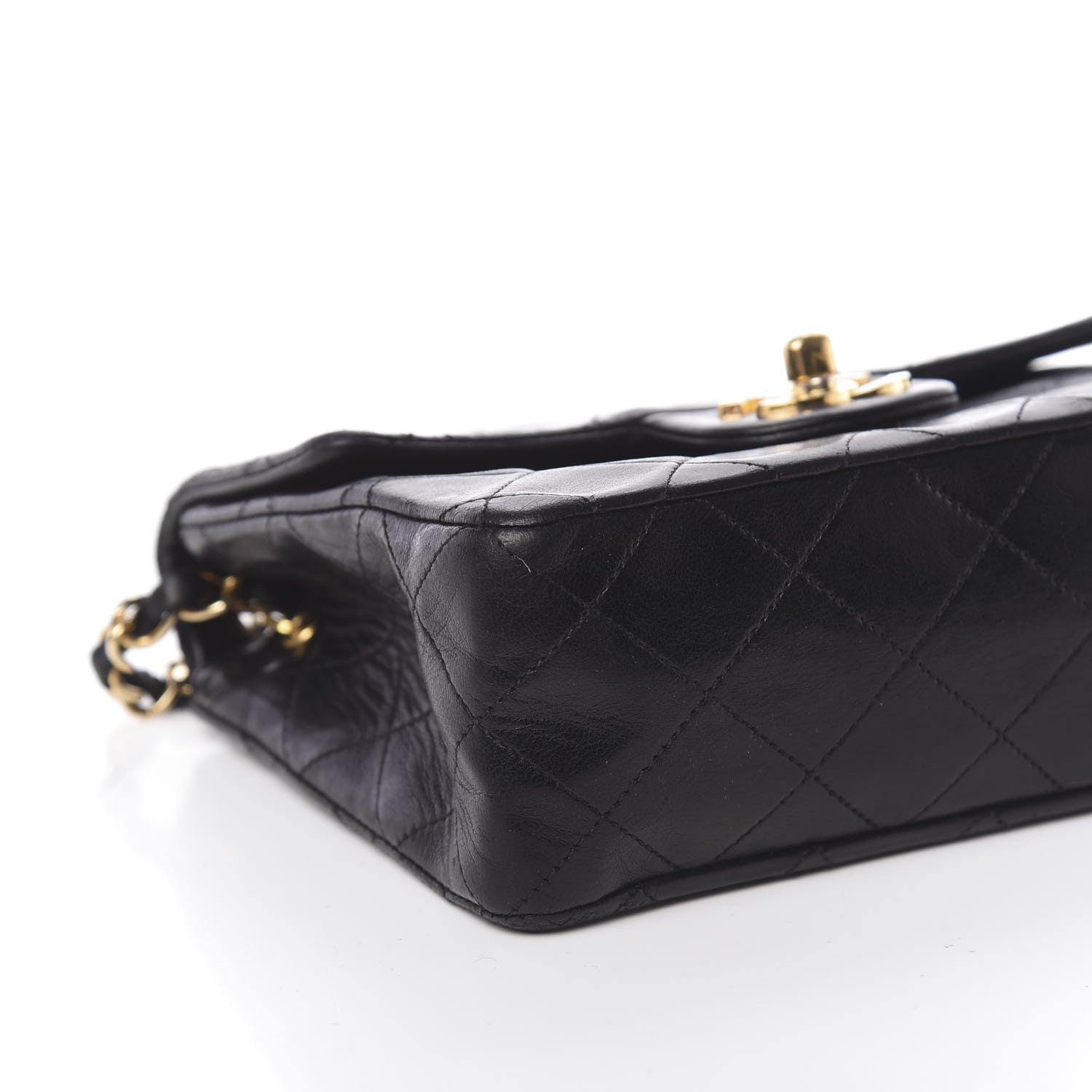Chanel Lambskin Quilted Mini Square Flap Black 9 of 12