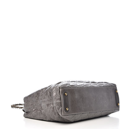 Chanel Glazed Calfskin Stingray Large Bindi CC Tote Grey 4 of 12