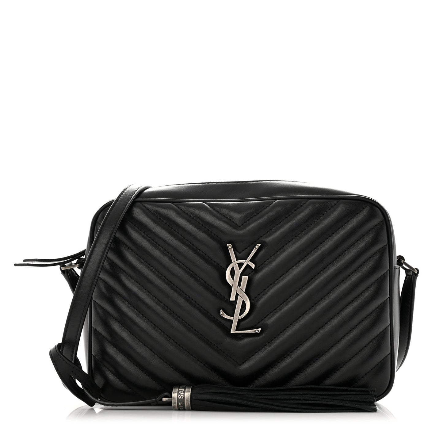 Calfskin Matelasse Monogram Lou Camera Bag Black