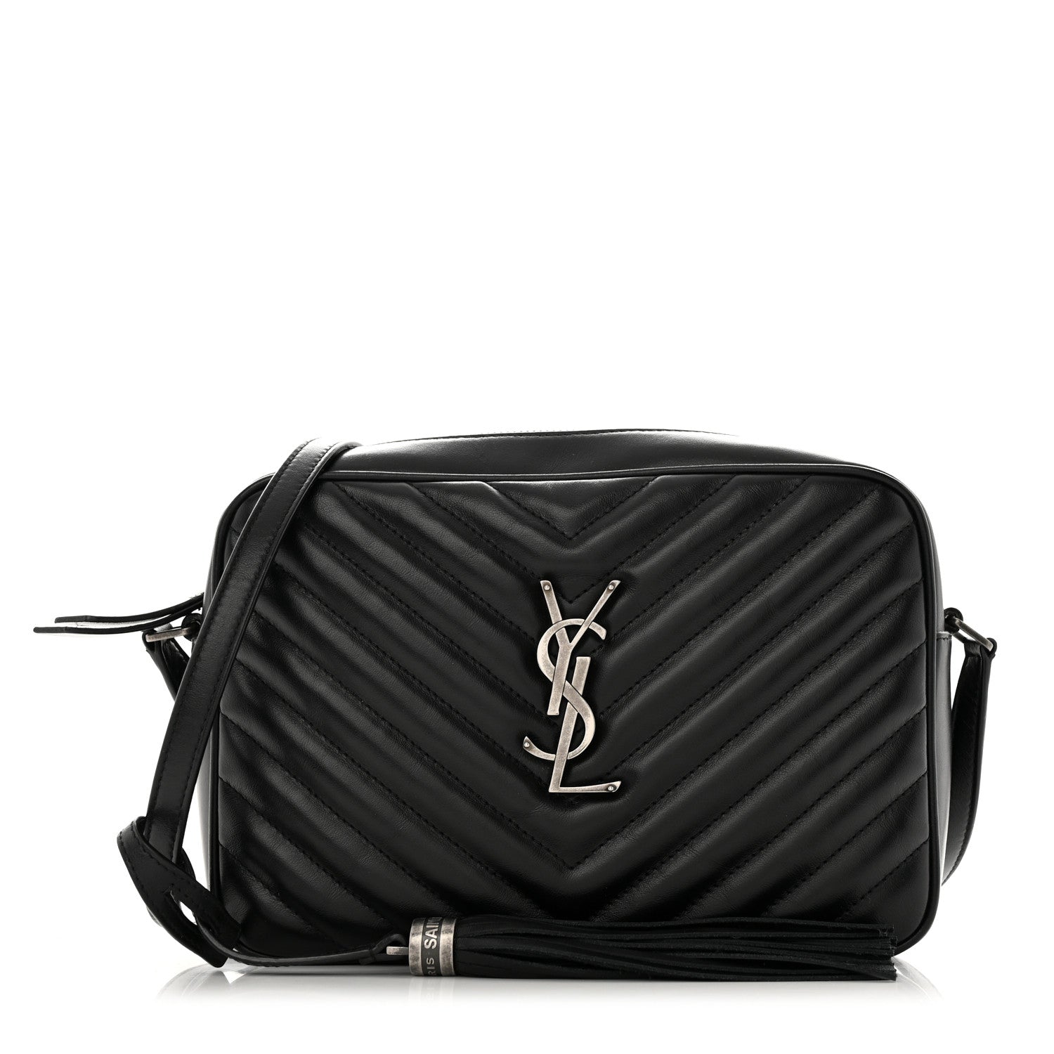 Saint Laurent Calfskin Matelasse Monogram Lou Camera Bag Black 1 of 12
