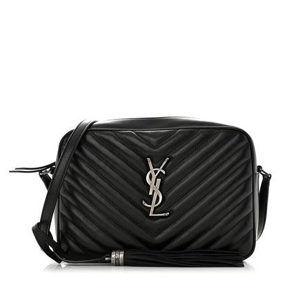 Saint Laurent Calfskin Matelasse Monogram Lou Camera Bag Black 1 of 12